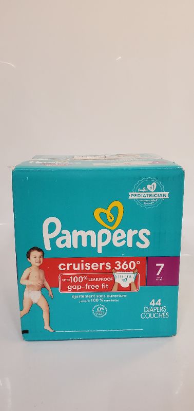 Photo 5 of Diapers Size 7, 44 Count - Pampers Pull On Cruisers 360° Fit Disposable Baby Diapers with Stretchy Waistband, Super Pack (Packaging May Vary) Size 7 (Pack of 44)