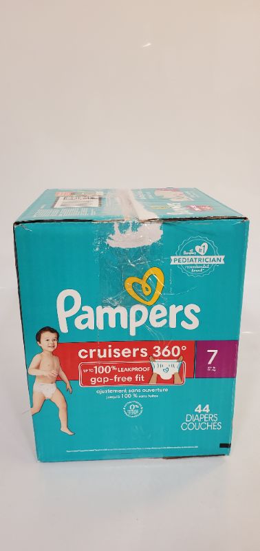 Photo 6 of Diapers Size 7, 44 Count - Pampers Pull On Cruisers 360° Fit Disposable Baby Diapers with Stretchy Waistband, Super Pack (Packaging May Vary) Size 7 (Pack of 44)