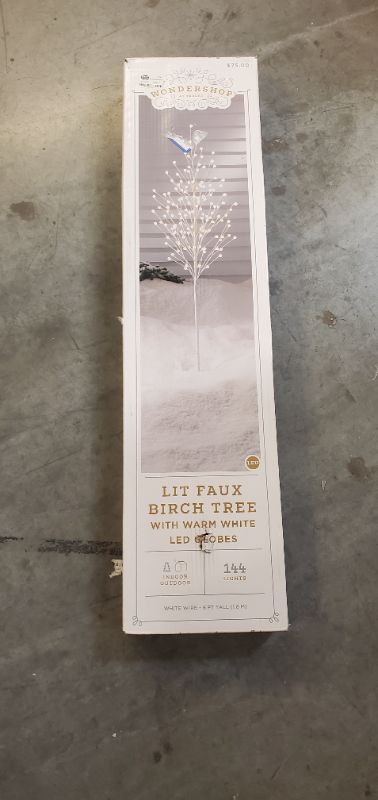 Photo 2 of 6ft Globe Twig Birch Tree Christmas LED Novelty Sculpture Warm White - Wondershop