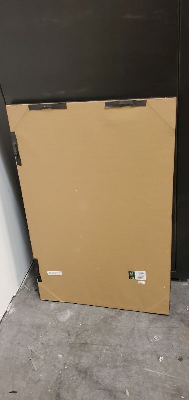 Photo 1 of THRESHOLD- SQUARE WOOD WALL MIRROR WITH METAL CORNER  23" X 36" 