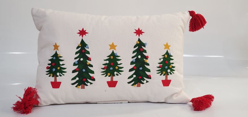 Photo 1 of WONDERSHOP DECORATIVE CHRISTMAS TREE PILLOW 12" X 18" 