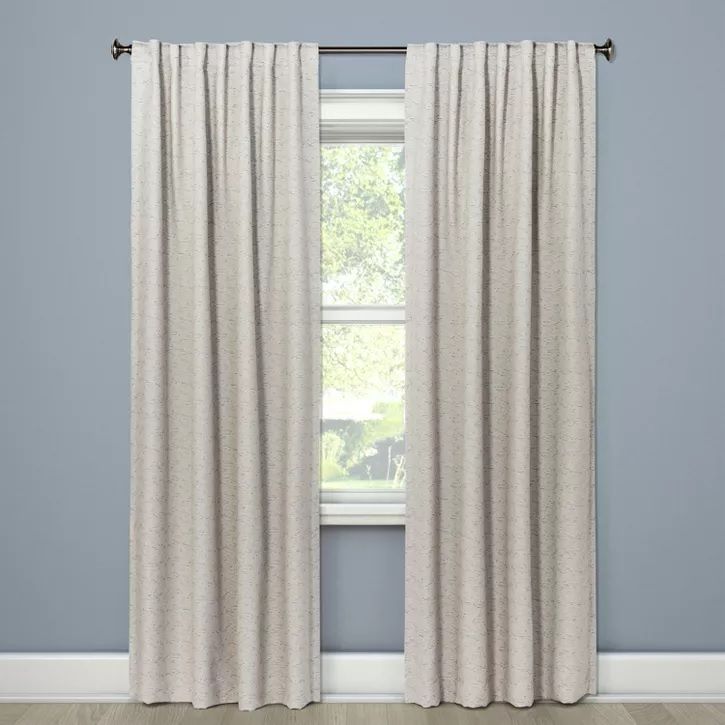 Photo 1 of 1pc Blackout Doral Window Curtain Panel Cream - Project 62