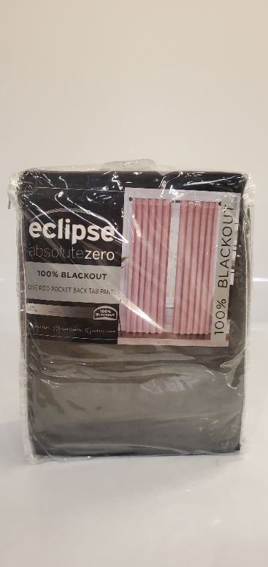 Photo 2 of Eclipse Harper Velvet Blackout Panel- One Rod Pocket Tab Panel- 50" x 84" 