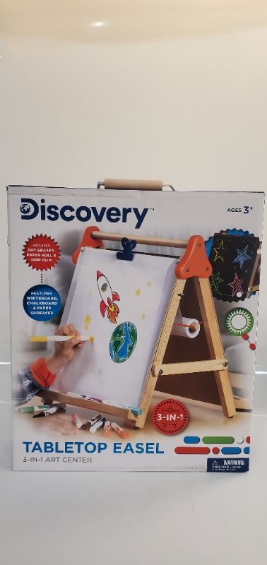 Photo 4 of Discovery Kids Tabletop Dry Erase and Chalk Easel