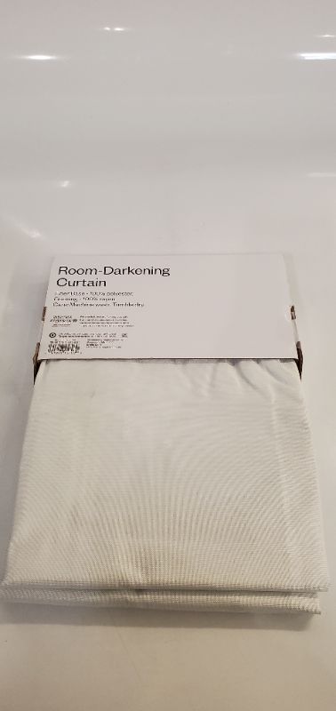 Photo 3 of Room Essentials Room-Darkening Rod Pocket Privacy Curtain Panel - White 42" x 63"
