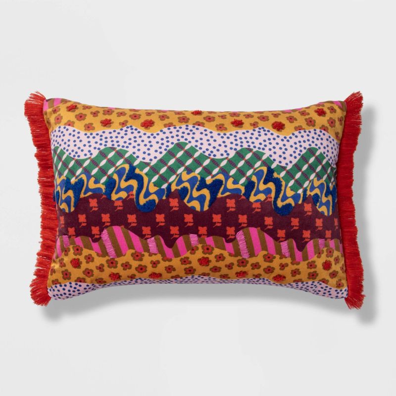 Photo 1 of Target Latino Heritage Month - Oblong Print Pillow with Fringe - 14"x20"