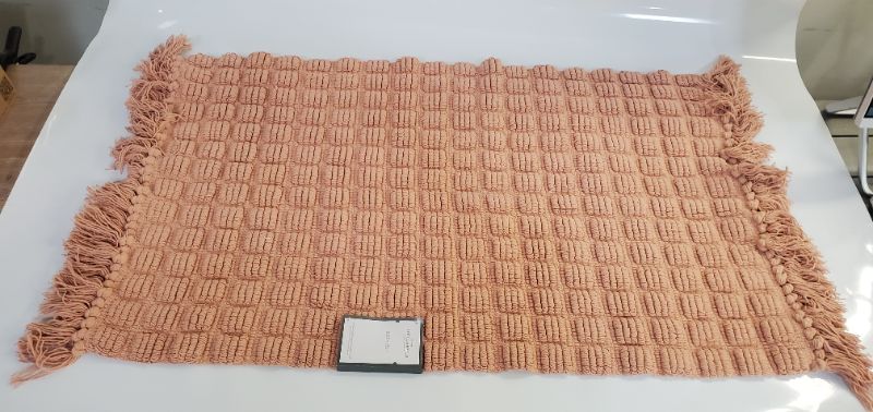 Photo 4 of  Square Tufted Bath Rug Clay Pink - Threshold - 20"x32"