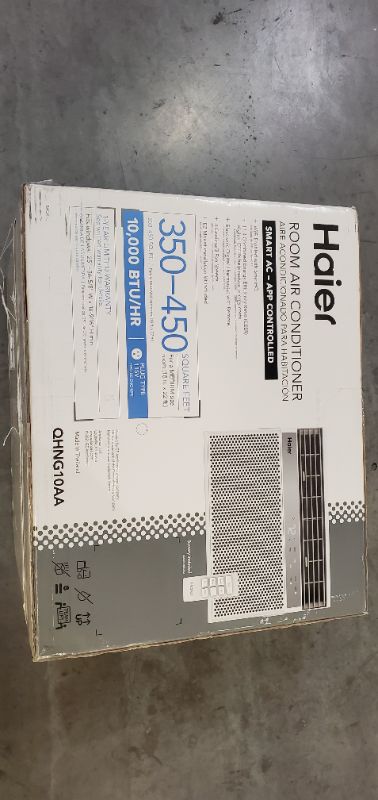 Photo 4 of Haier 10000 BTU 115V Window Air Conditioner with Wi-Fi and Eco Mode for Medium Rooms White 