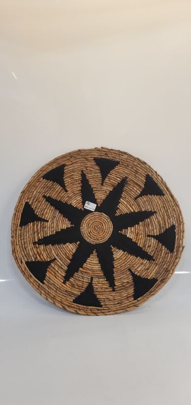 Photo 3 of Round Banana Bark Wall Sculptures - Threshold -  3 Inches (H) x 24 Inches (W) x 24 Inches (D)