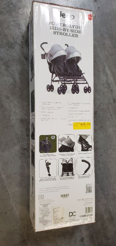 Photo 4 of Jeep PowerGlyde Side-by-Side Double Stroller by Delta Children - Gray