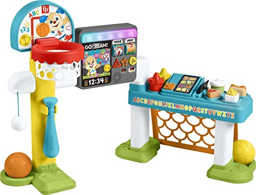 Photo 1 of Fisher-Price Laugh & Learn Sports Activity Center with Smart Stages Learning, Basketball Soccer Baseball, 4-in-1 Game Experience