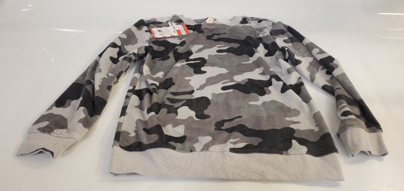 Photo 2 of Boys' Microfleece Camo Crewneck Sweatshirt - Cat & Jack- Charcoal Gray - SIZE (4-5)