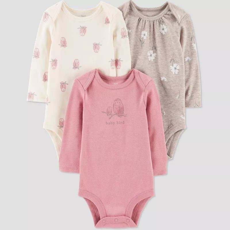 Photo 1 of Carter's Just One You Baby Girls' 3pk Owl Bodysuit - Pink