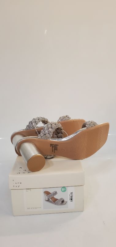 Photo 1 of BASIL HEELS SIZE 8.5 COLOR: SILVER RHINESTONE 