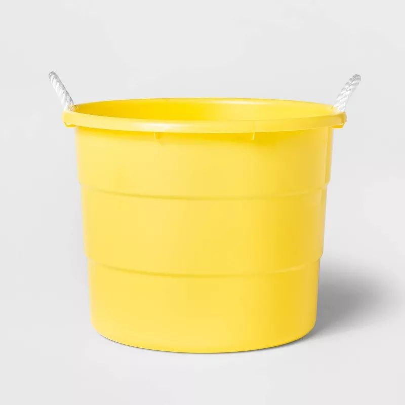 Photo 1 of 18 gal Plastic Beverage Tub with Rope Handles Yellow - Sun Squad