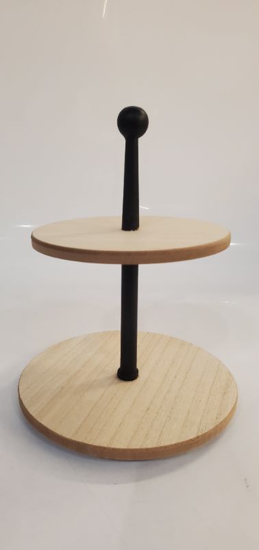 Photo 1 of WOOD TIERED TRAY 