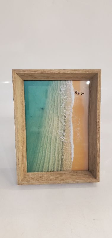 Photo 1 of ROOM ESSENTIALS - BEVEL WEDGE NATURAL PICTURE FRAME - 5" X 7" 