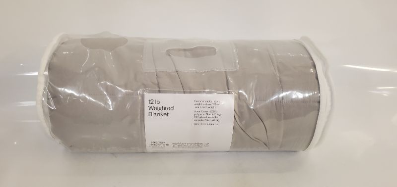 Photo 3 of  12lbs Weighted Blanket Gray - Room Essentials. 72x48