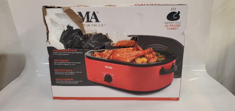 Photo 3 of Aroma 18qt Roaster Oven - Red