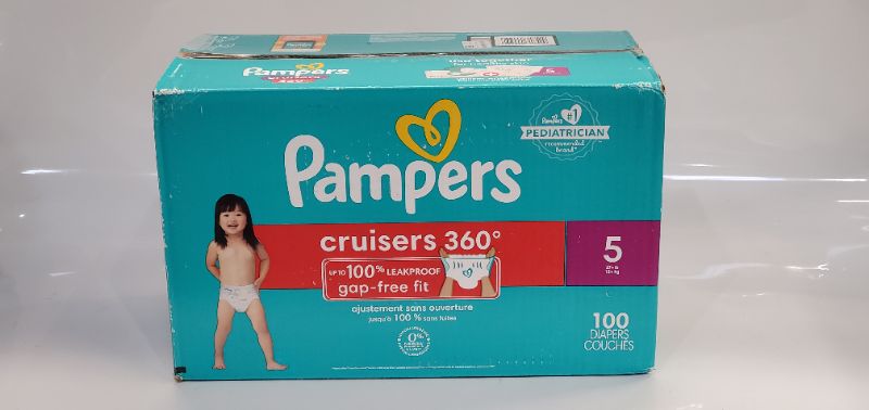 Photo 2 of Pampers Cruisers Diapers, 360 Degrees Fit, 5 (27+ lb) - 100 diapers