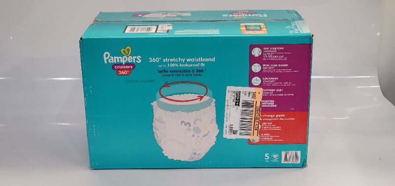 Photo 3 of Pampers Cruisers Diapers, 360 Degrees Fit, 5 (27+ lb) - 100 diapers