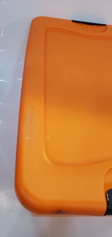 Photo 4 of Sterilite  64 qt. Latching Storage Box Orange