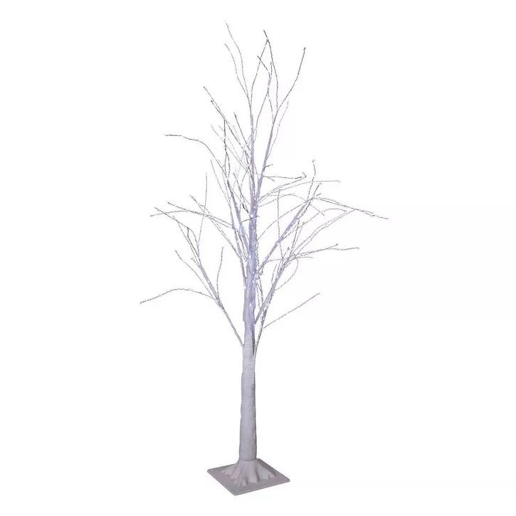 Photo 1 of Kurt Adler 4-Foot Winter White Twig Tree with 500 Cool White Lights