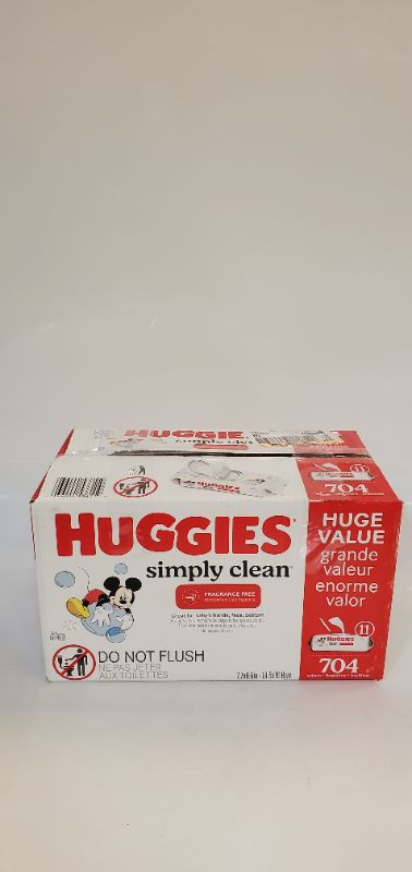 Photo 4 of Baby Wipes, Unscented, Huggies Simply Clean Fragrance-Free Baby Diaper Wipes, 11 Flip Lid Packs 704 Wipes 