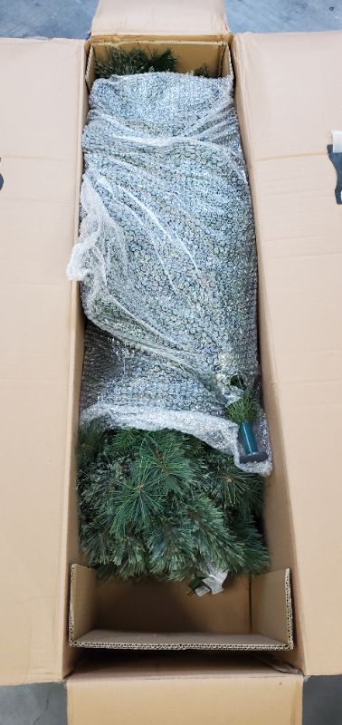 Photo 4 of 7.5ft Pre-lit Artificial Christmas Tree Slim Virginia Pine with Clear Lights - Wondershop