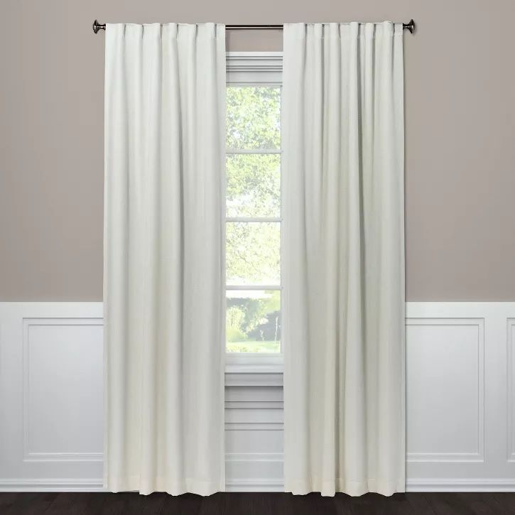 Photo 1 of 1pc Blackout Aruba Linen Window Curtain Panel - Threshold