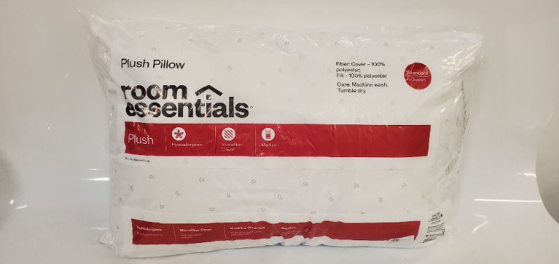 Photo 1 of Plush Pillow Standard/Queen White - Room Essentials