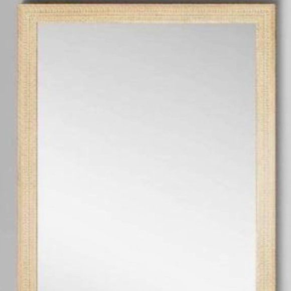 Photo 4 of Threshold - Goalball Diamond Wall Mirror -Natural Wood Finish -24" x 36"