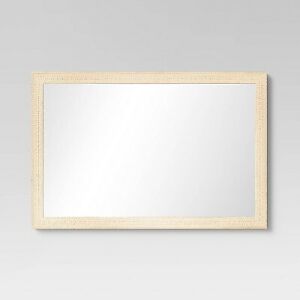 Photo 1 of Threshold - Goalball Diamond Wall Mirror -Natural Wood Finish -24" x 36"