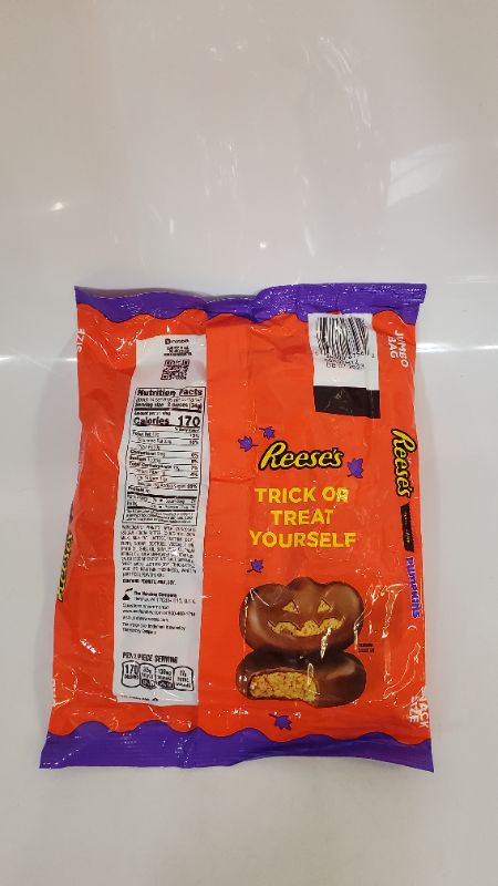 Photo 3 of Pumpkins Snack Size Candy, Halloween, Jumbo Bag Milk Chocolate Peanut Butter - Best By 07/2023