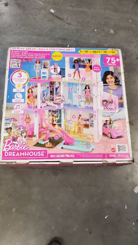 Photo 2 of Barbie Dreamhouse Doll House Playset Barbie House with 75+ Accessories Wheelchair Accessible Elevator Pool, Slide and Furniture