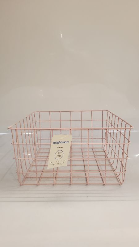 Photo 2 of 13" Rectangular Wire Decorative Basket - Brightroom™