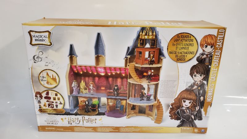 Photo 2 of Wizarding World Harry Potter, Magical Minis Hogwarts Castle with 12 Accessories, Lights, Sounds & Exclusive Hermione Doll, Kids Toys for Ages 5 and up