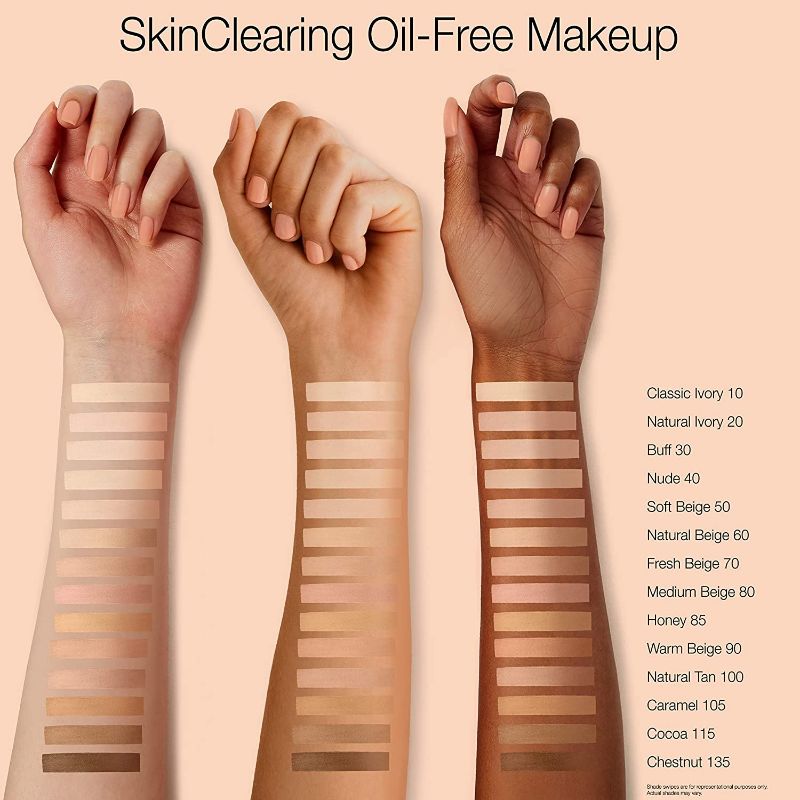 Photo 2 of Neutrogena SkinClearing Oil Free Makeup - Soft Beige 50 / LIQUID