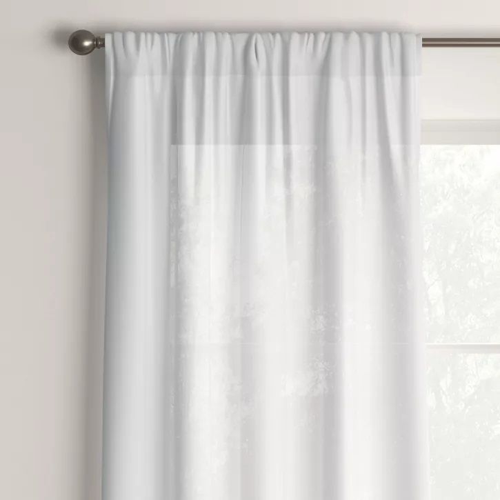 Photo 1 of 1pc Sheer Window Curtain Panel White - Room Essentials 60x84