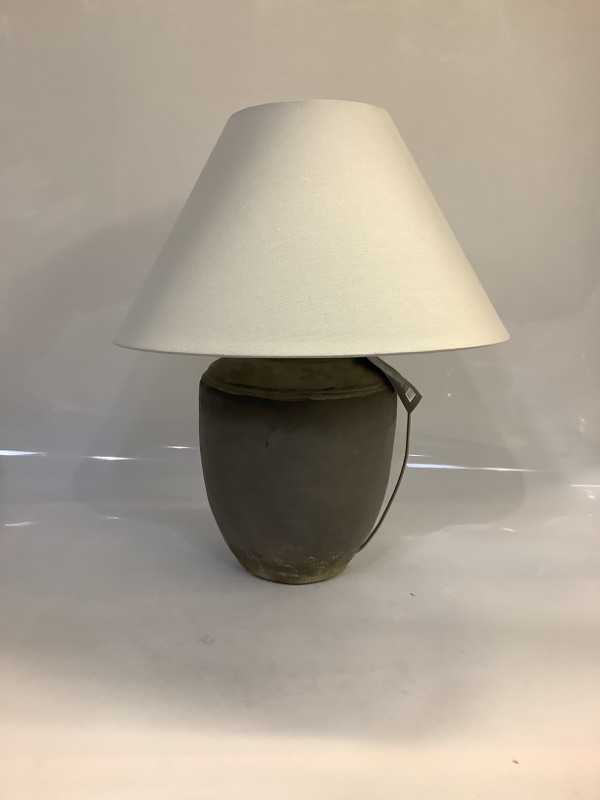 Photo 2 of Large Ceramic Table Lamp Gray - Threshold designed with Studio McGee