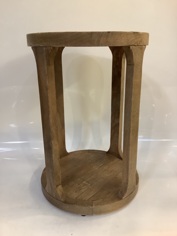 Photo 2 of Castalia Round Accent Table Natural Wood - Threshold