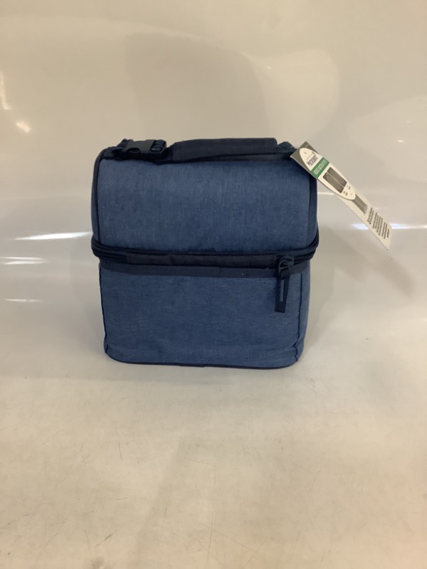 Photo 3 of Fulton Bag Co. Dual Compartment Lunch Bag - Bijou Blue