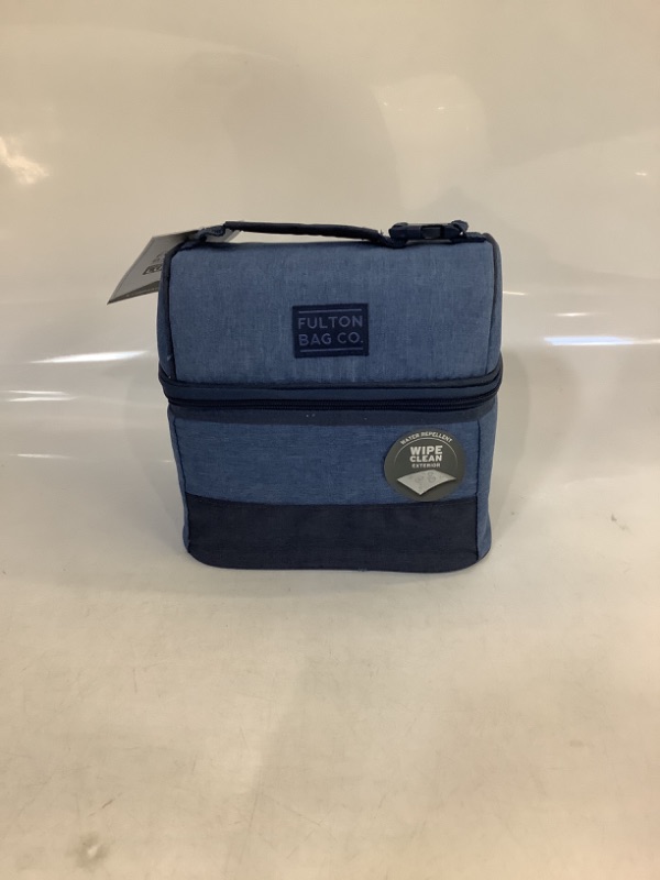 Photo 1 of Fulton Bag Co. Dual Compartment Lunch Bag - Bijou Blue