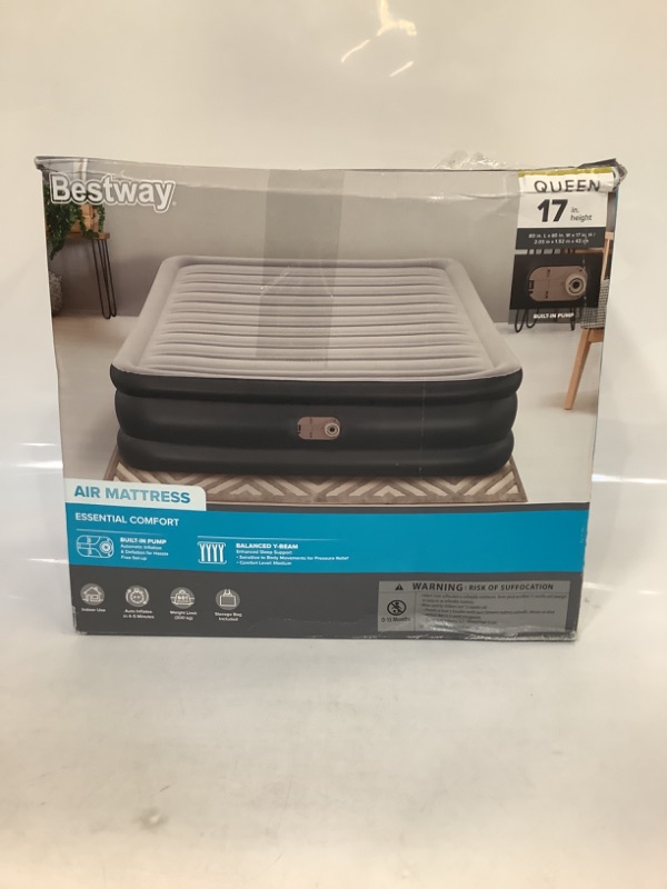 Photo 2 of Bestway Deluxe Double High 17 Air Mattress with Built in Pump - Queen