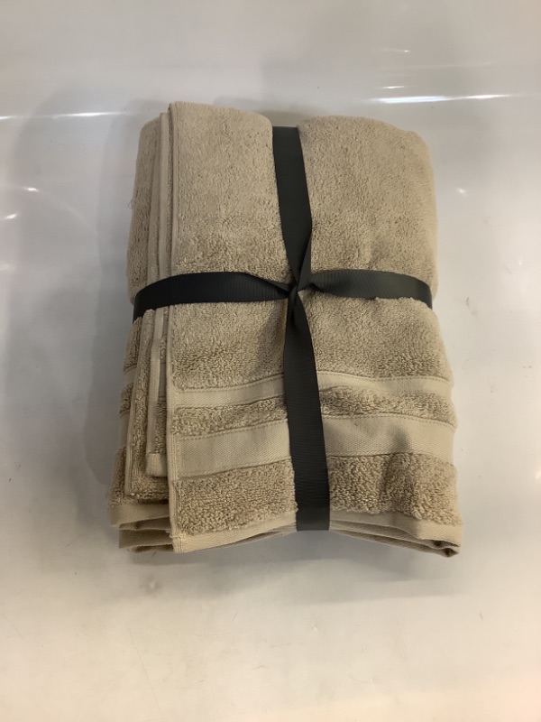 Photo 2 of 2pk Performance Bath Towel Set Sand - Threshold