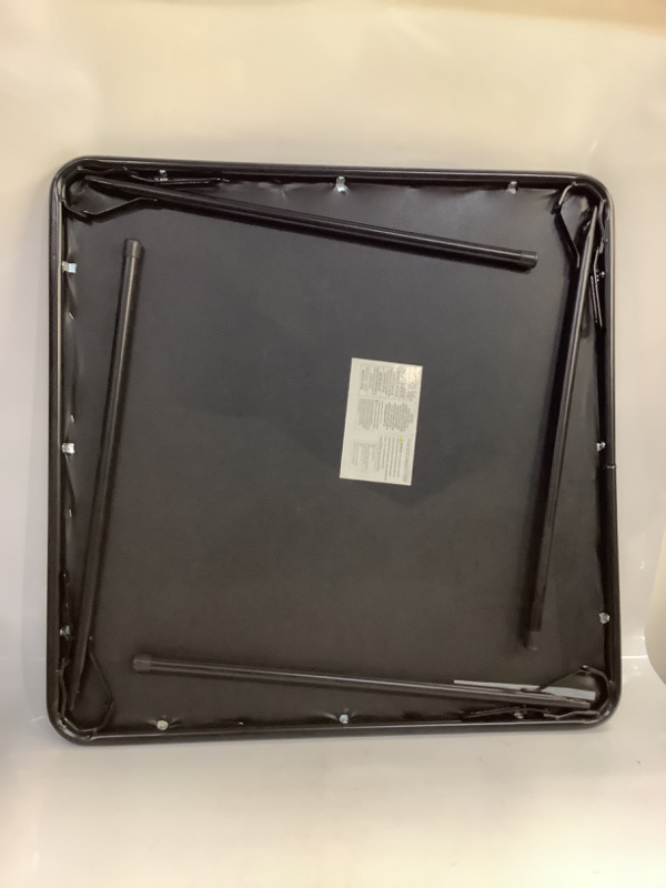 Photo 3 of 34" x 34" Folding Table Black - Plastic Dev Group