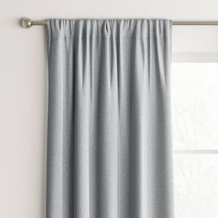 Photo 1 of 1pc Room Darkening Heathered Window Curtain Panel - Room Essentials