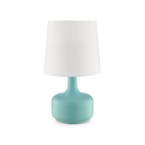 Photo 1 of 17.25"H Cheru Teal Table Touch Lamp