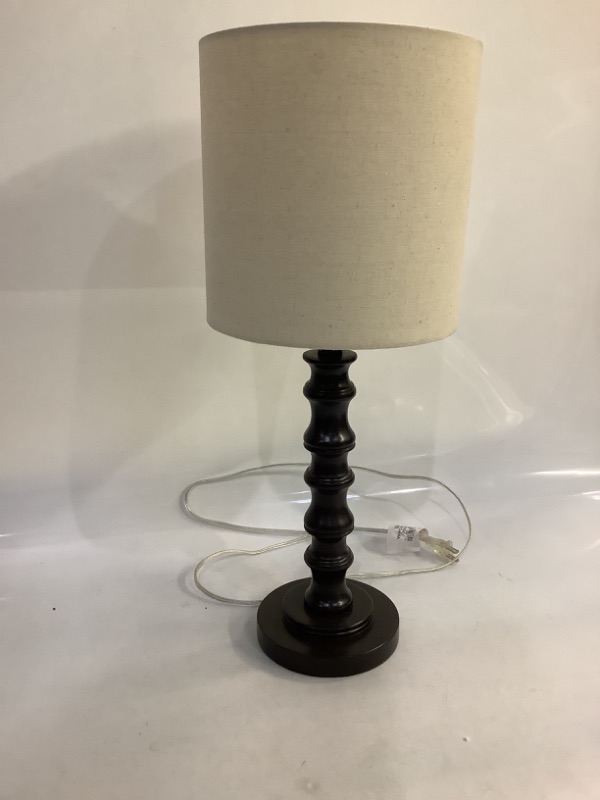 Photo 2 of Threshold Shiloh Polyresin Table Lamp - Espresso