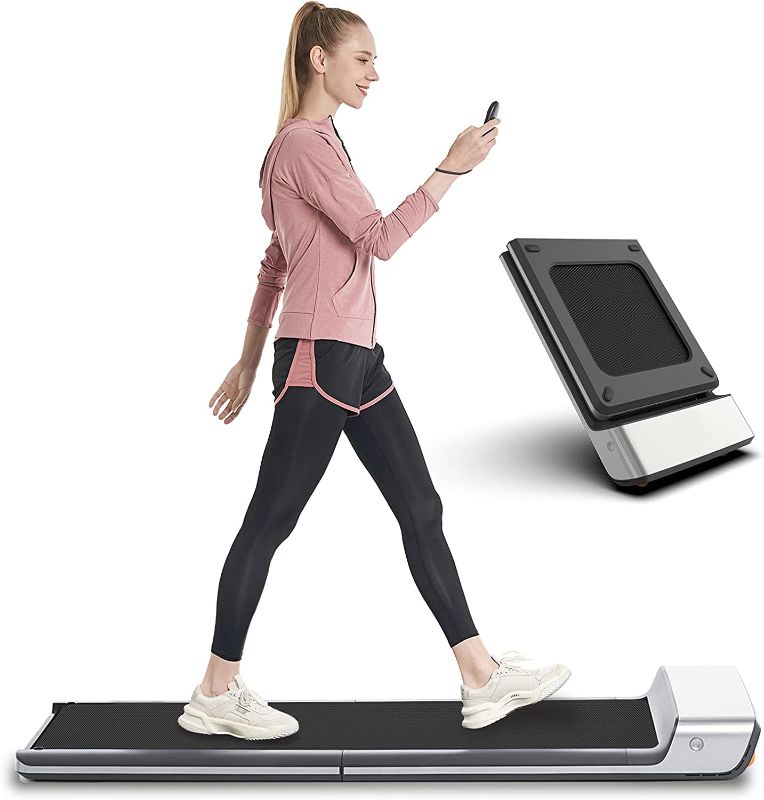 Photo 1 of WalkingPad Folding Treadmill, Ultra Slim Foldable Treadmill Smart Fold Walking Pad Portable Safety Non Holder Gym and Running Device P1 Grey 0.5-3.72MPH